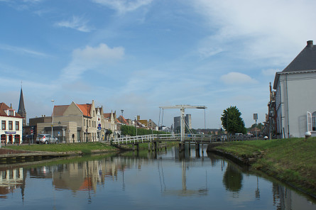 Foto Sas van Gent, voetbrug